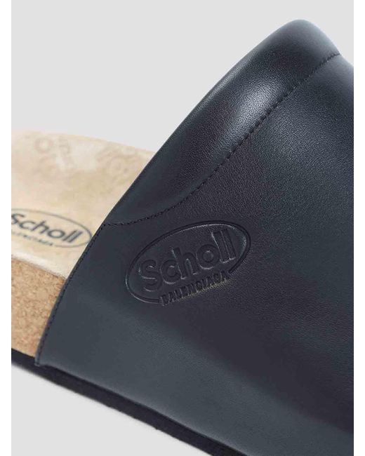 Balenciaga Black School Flat Mules for men