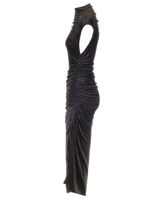 Rick Owens Black Velvet Dress Dresses