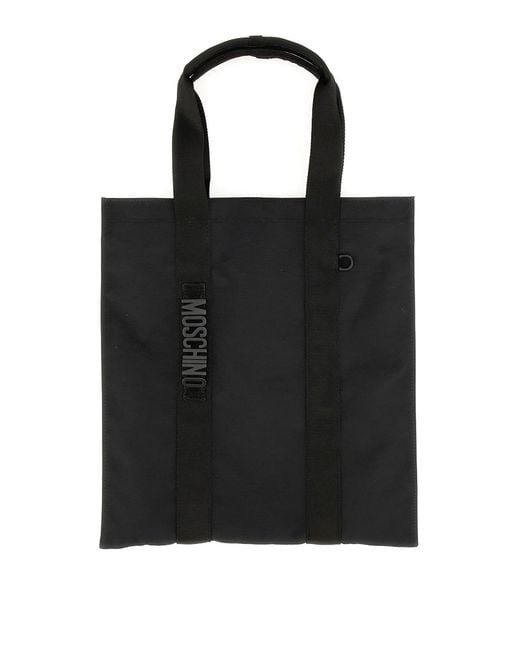 Moschino Black Tote Bag With Logo for men