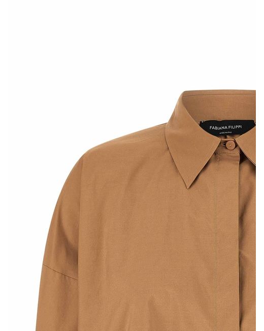 Fabiana Filippi Brown Cotton Blouse