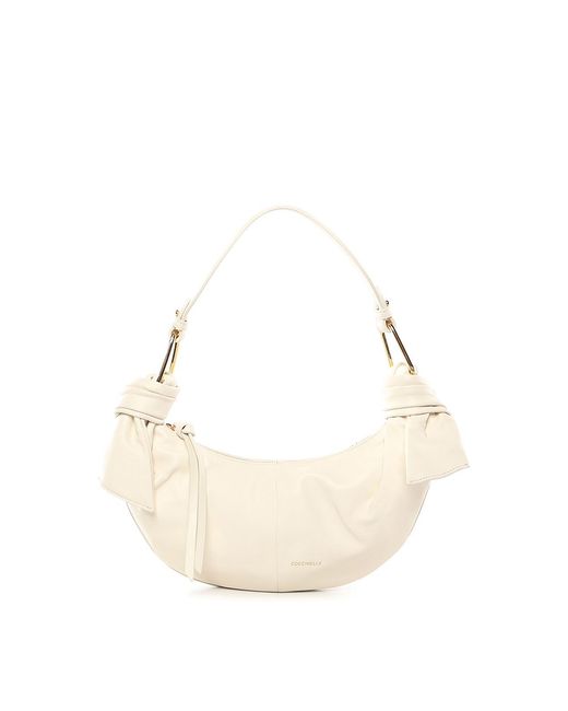 Coccinelle Natural Small Furoshiki Leather Bag