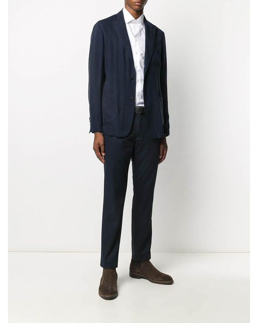 Giorgio Armani White Long-Sleeved Cotton Shirt for men