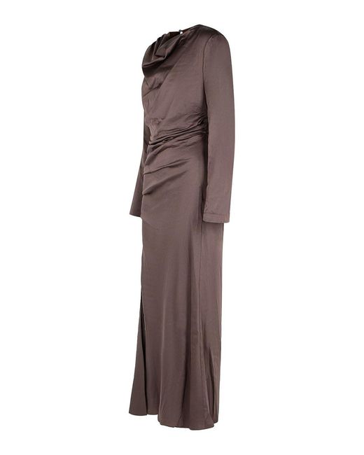 Jonathan Simkhai Women's Brown Cowl-Neck Draped Dress - www.stlouis.ac.tz
