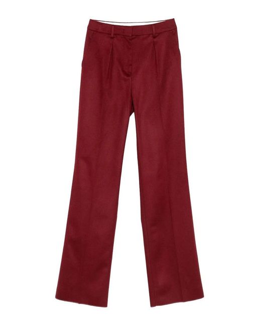 Max Mara Red Carbone Long Trouser Raspberry