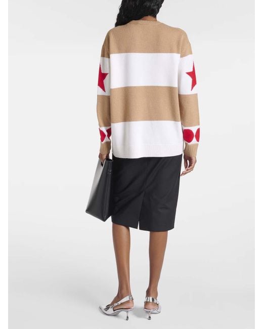Max Mara Red Dirce Oversized Wool And Cashmere Jumper