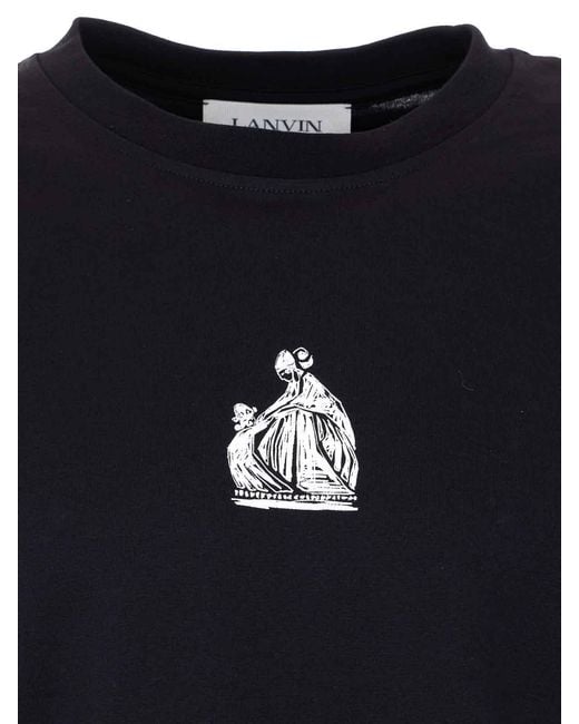 Lanvin Blue Mother And Daughter T-Shirt for men