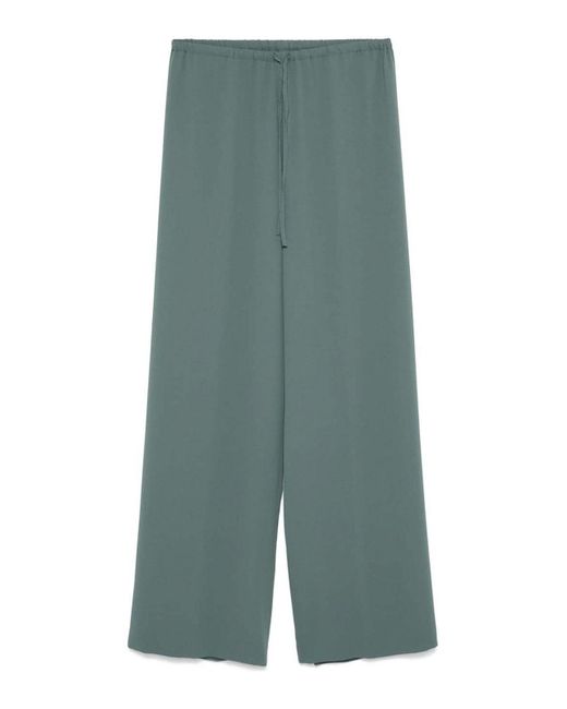 Dries Van Noten Green Drawstring Straight-Leg Trousers