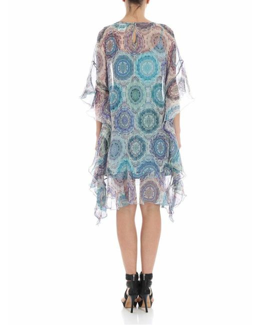 Fuzzi Blue Geometric Dress