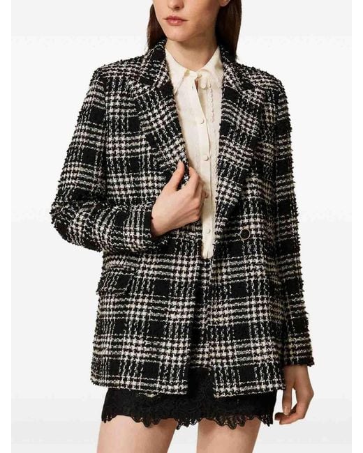 Twinset Black Checked Blazer