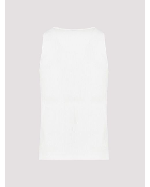 Bottega Veneta White Tank Top for men