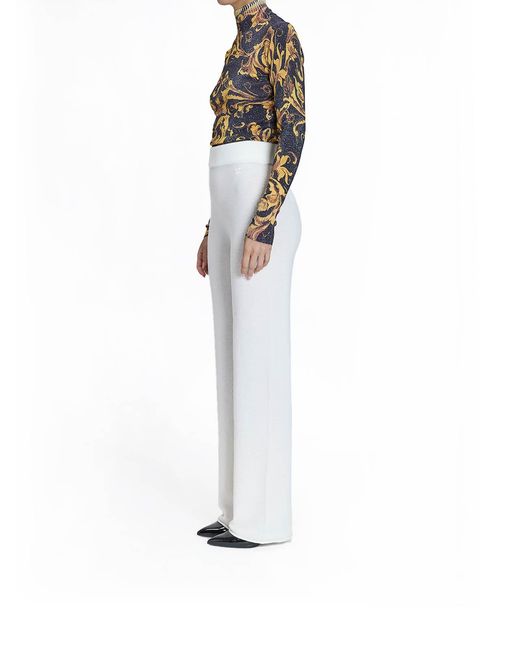 Genny White Cashmere Trousers