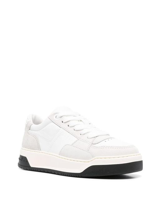 Hogan White Chamallow Suede And Nappa Two-Tone Sneakers for men