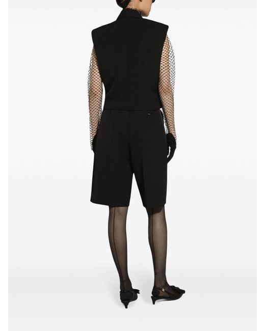 Dolce & Gabbana Black Doublebreasted Sleeveless Jacket