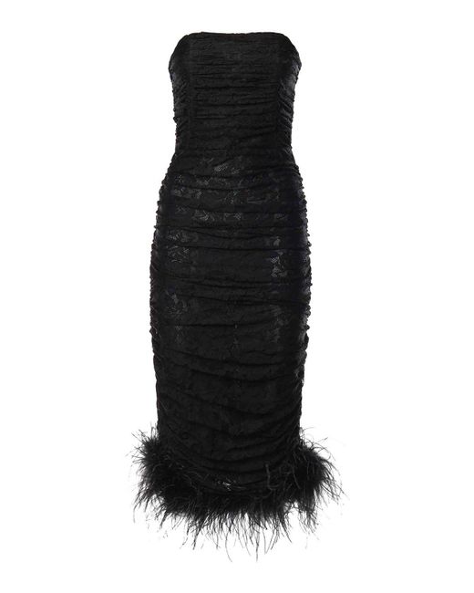ALBERTO AUDENINO Black Lace Midi Dress
