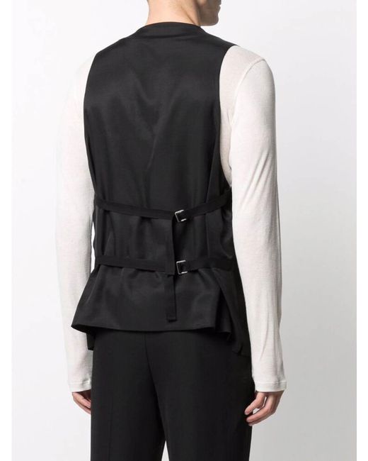 Ann Demeulemeester Black Oversize Waistcoat for men