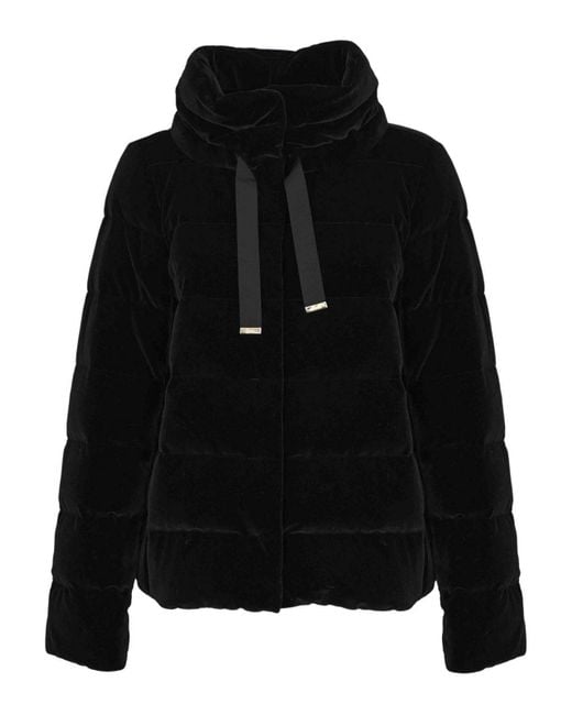 Herno Black Velvet Down Jacket