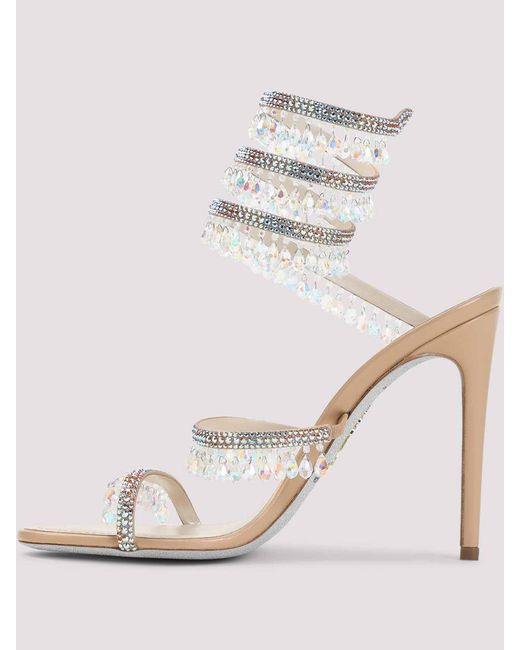 Rene Caovilla White Ren Caovilla Chandelier High-Heel Sandal