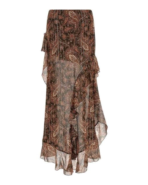 ANDAMANE Brown Camelia Skirt