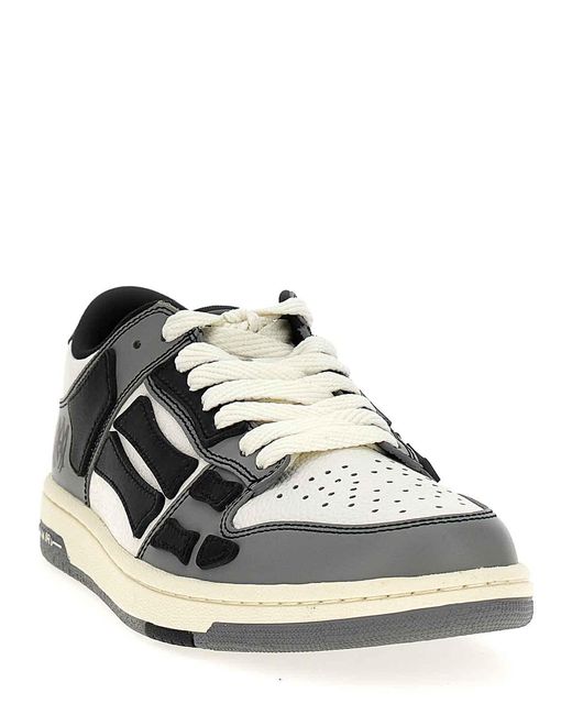 Amiri Black 'Varsity Skel Top Low' Sneakers for men