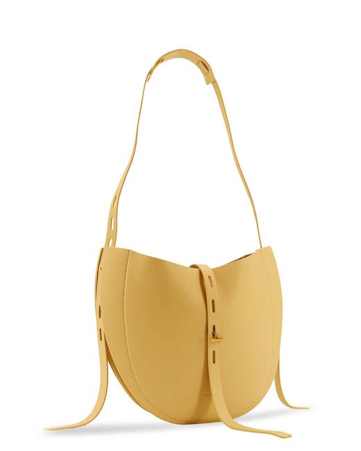 MINOBOSSI White Lizzie Leather Shoulder Bag
