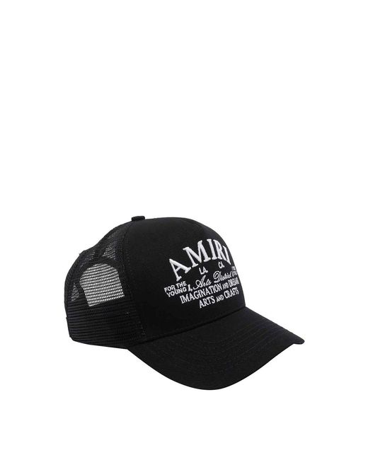 Amiri Black Arts Distruct Baseball Cap for men