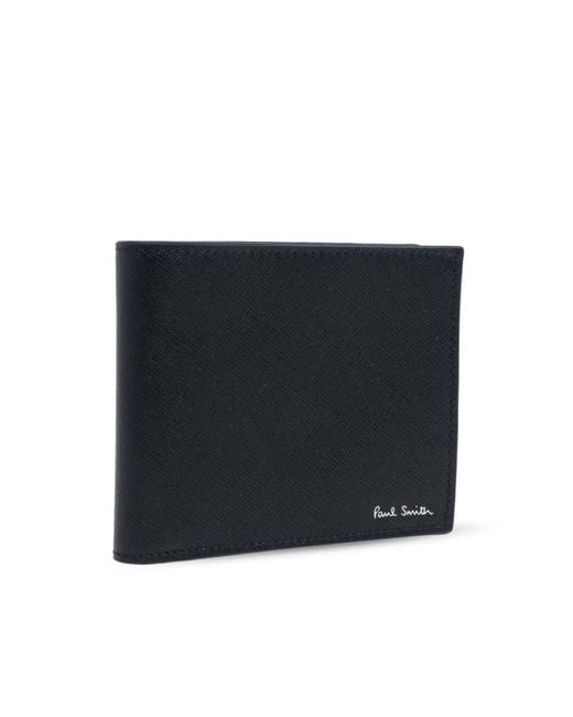 Paul Smith Blue Logo Leather Wallet for men
