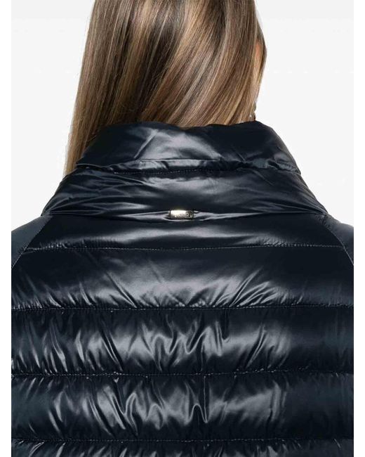 Piumino con scollo a imbuto di Herno in Blue