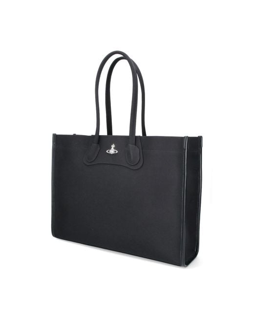 Vivienne Westwood Black Troy Tote Bag