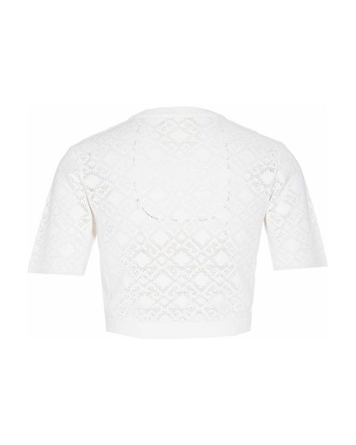 Givenchy White Cropped Monogram Top