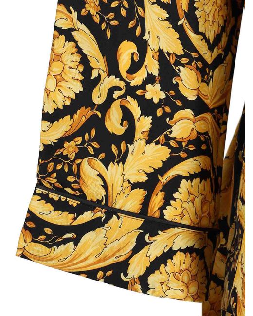 Versace Metallic Silk Dressing Gown
