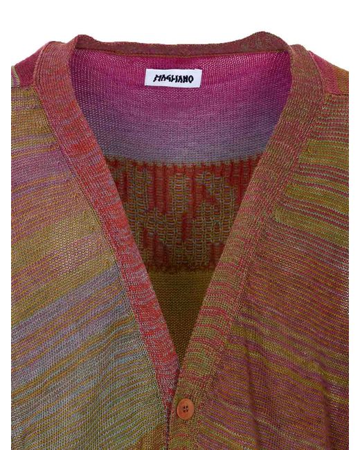 Magliano Brown Grandpa Cardigan for men