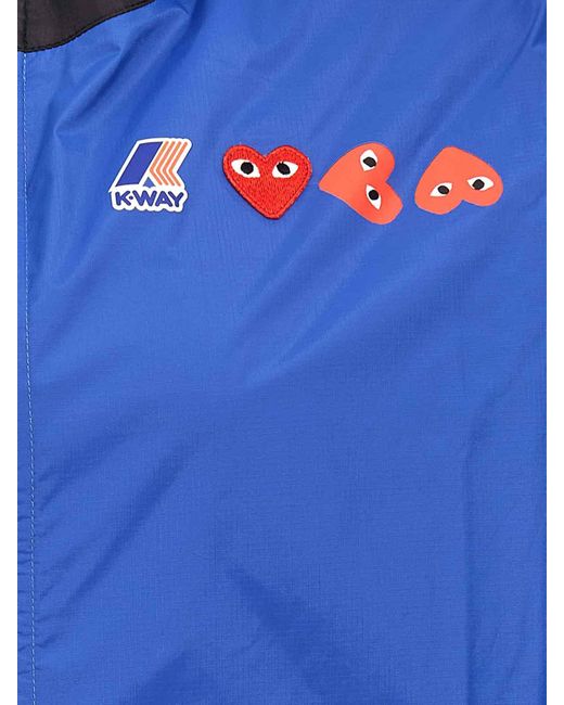 COMME DES GARÇONS PLAY Blue X K-Way Jacket for men