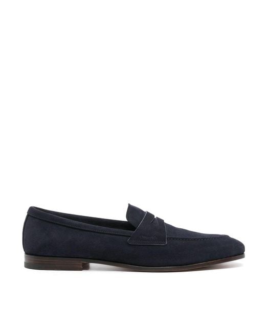 Church's Blue Soft Suede Maesteg Loafers for men