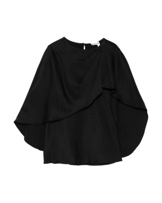 Jonathan Simkhai Black Eliora Cape Top
