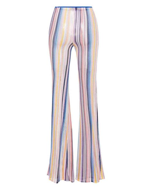 Missoni Blue High-waisted Flared Trousers