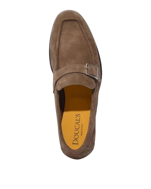 Doucal's Brown Adler Single Buckle Moccasin for men