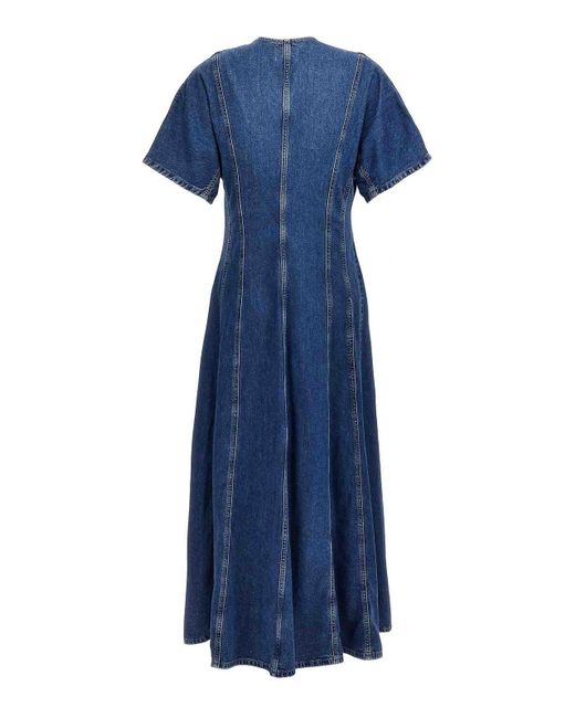 Ganni Blue Maxi Dress