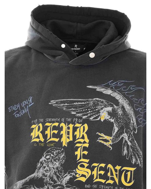Represent Gray Enemy Hoodie for men