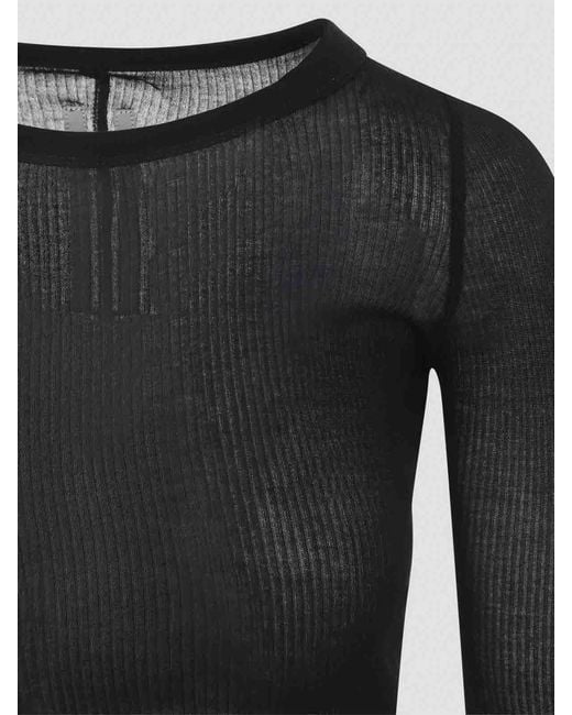 Rick Owens Black Ls Crop Top