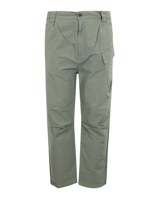 C P Company Green Flatt Nylon Regular Utility Pants for men