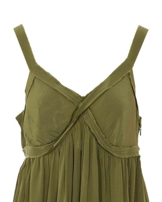 Essentiel Antwerp Green Martini Jacobean Maxi Dress