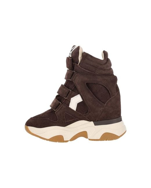 Isabel Marant Brown Balskee Wedge Sneakers