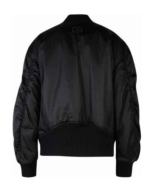 Off-White c/o Virgil Abloh Black Off- 'Ny' Polyamide Bomber Jacket