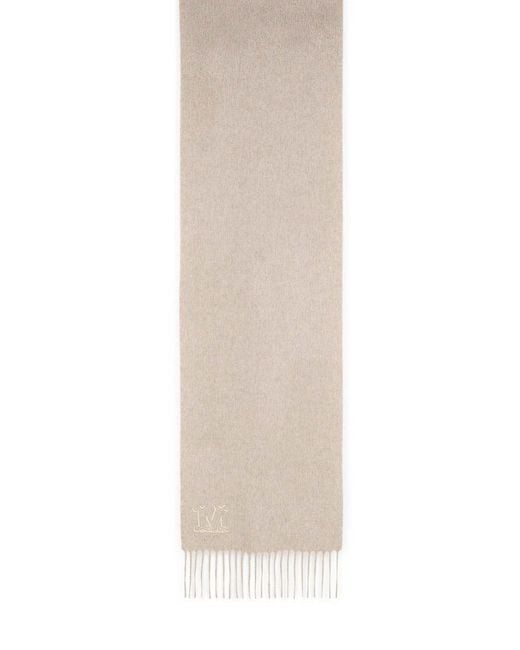 Max Mara White Wsdalia' Cashmere Stole