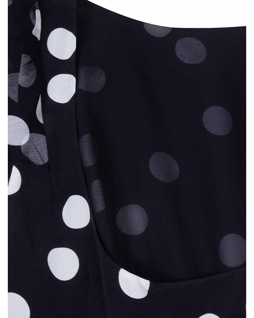 Rixo Black Ordinia Dress Mono Polka Dot