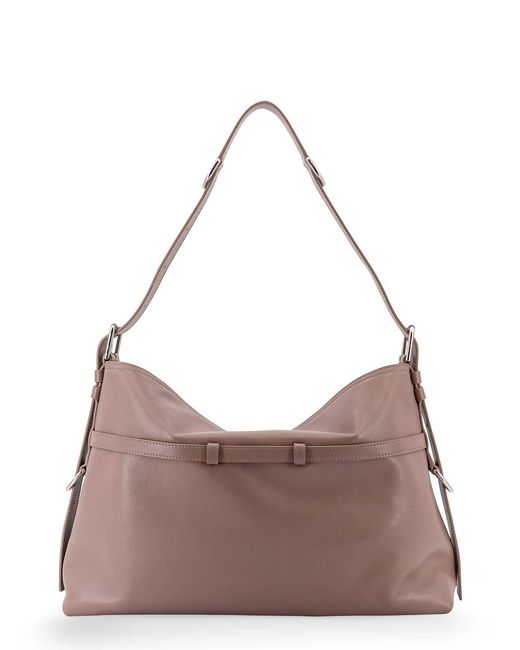 Givenchy Natural Voyou Medium Leather Shoulder Bag