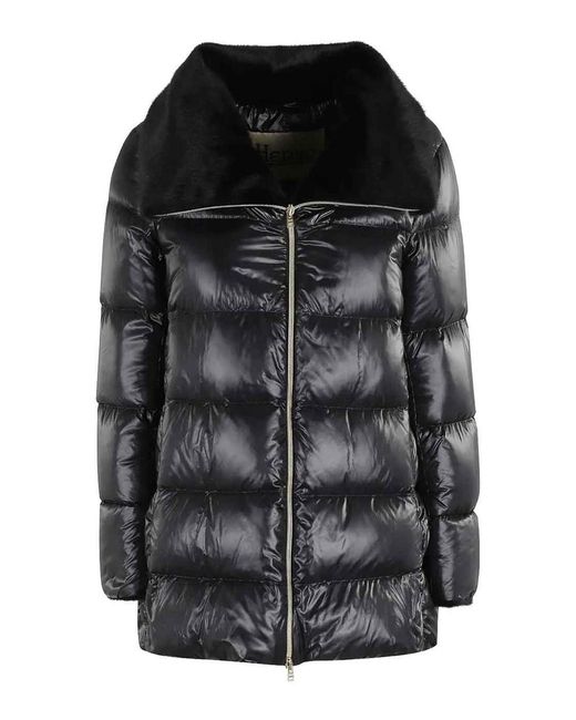 Herno Black A Shape Ultralight Down Jacket