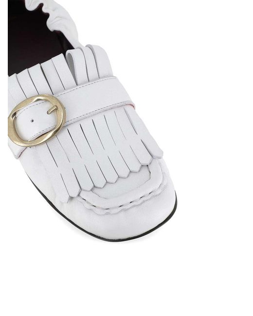Paul Smith White Chanay Ballerina Moccasin
