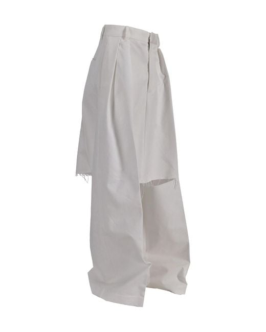 Niccolò Pasqualetti White Brezza Skirtrousers