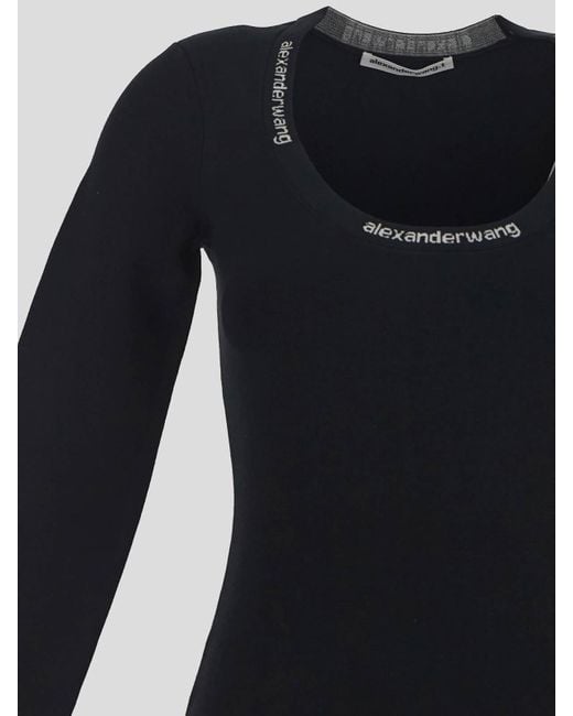 T By Alexander Wang Black Midi Dresses